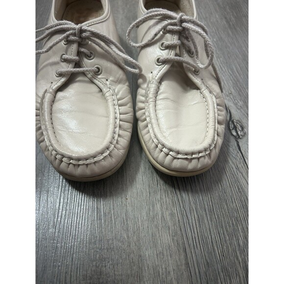 SAS Size 8.5 Women’s SIESTA BONE LEATHER Cream/Ivory Handsewn In USA Lace Up - Picture 3 of 12